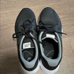 Nike Black and Gray Sneakers with Mesh Upper